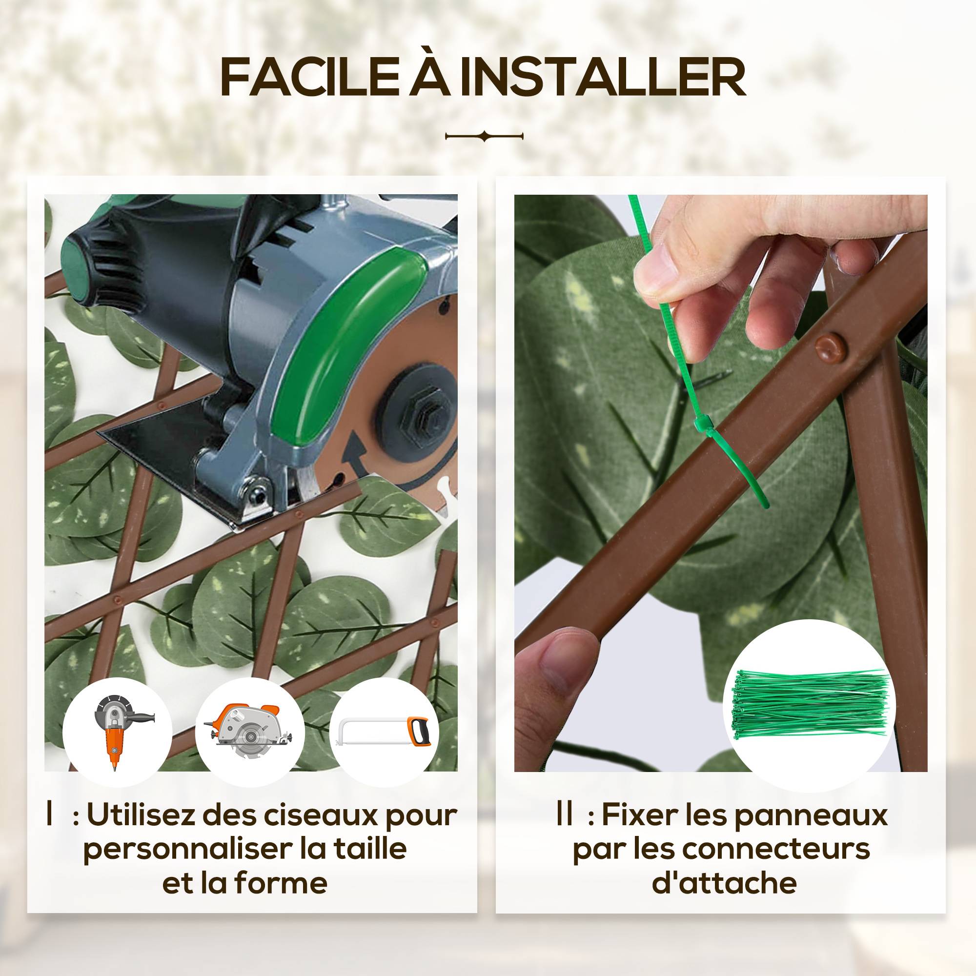 ComfortXL - Lot de 2 haies artificielles tissu PE vert 200 x 100 cm balcon jardin brise-vue - ComfortXL Outdoor Living - Image 8