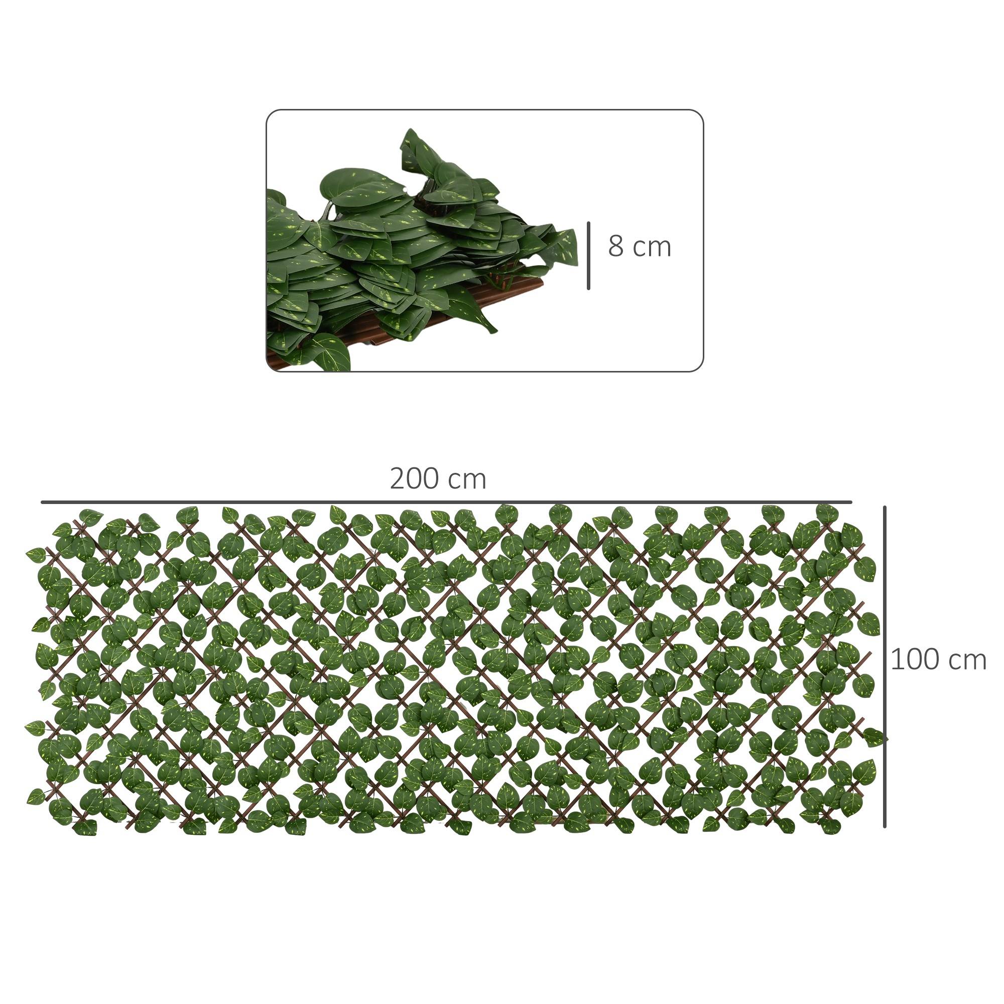 ComfortXL - Lot de 2 haies artificielles tissu PE vert 200 x 100 cm balcon jardin brise-vue - ComfortXL Outdoor Living - Image 4