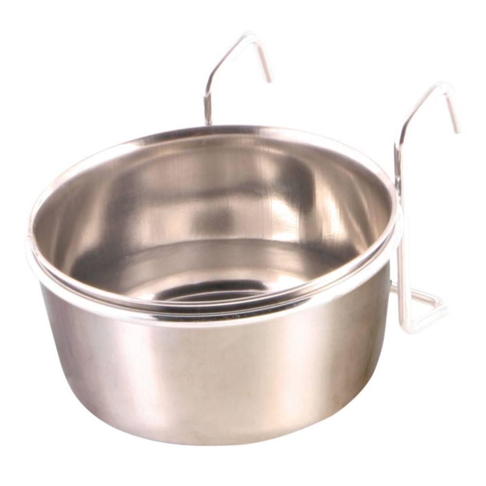 Trixie - Mangeoire acier inoxydable avec support 300 ml ø 9 cm, oiseaux. - Image 3