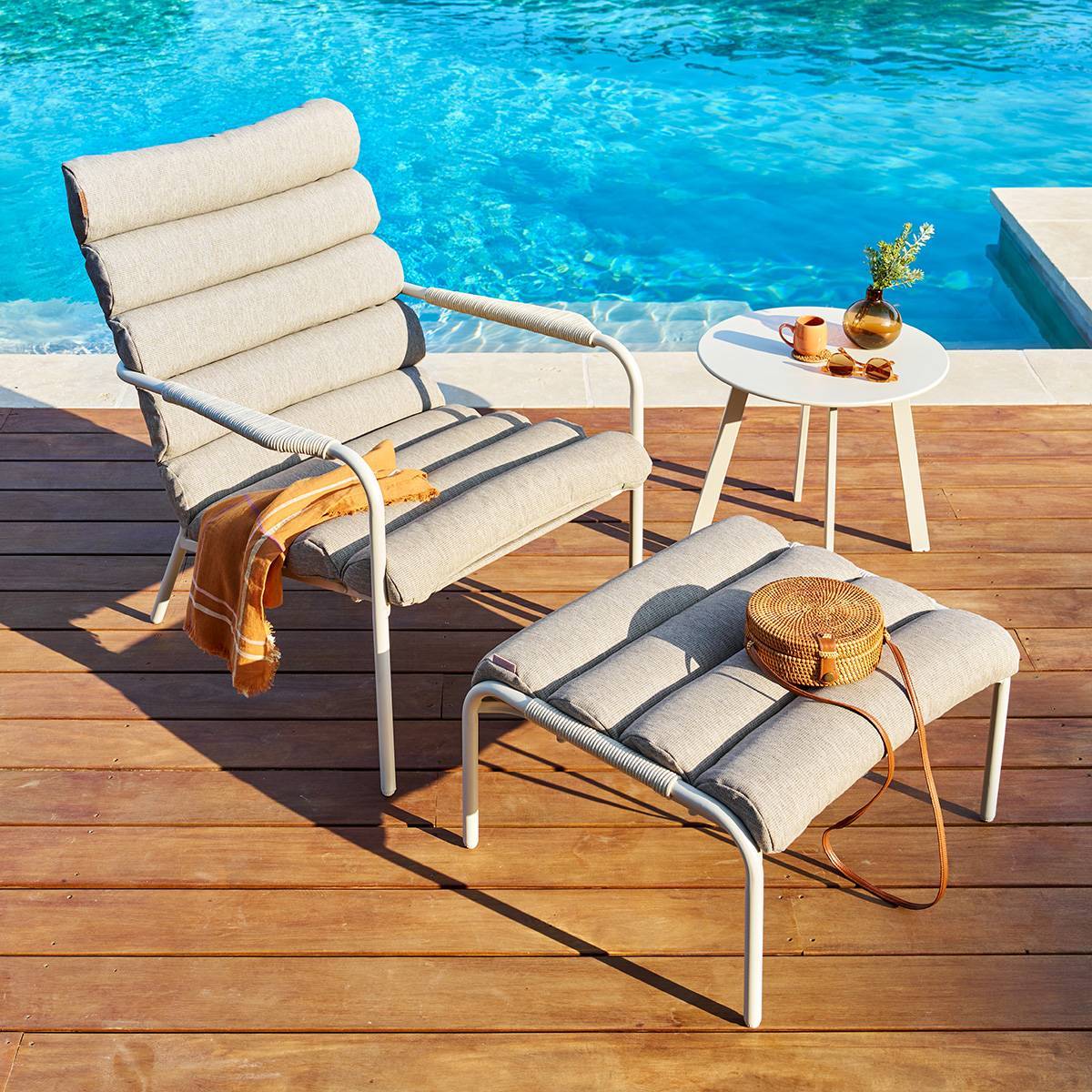 Hesperide - Fauteuil relax de jardin Solani argile - Hespéride