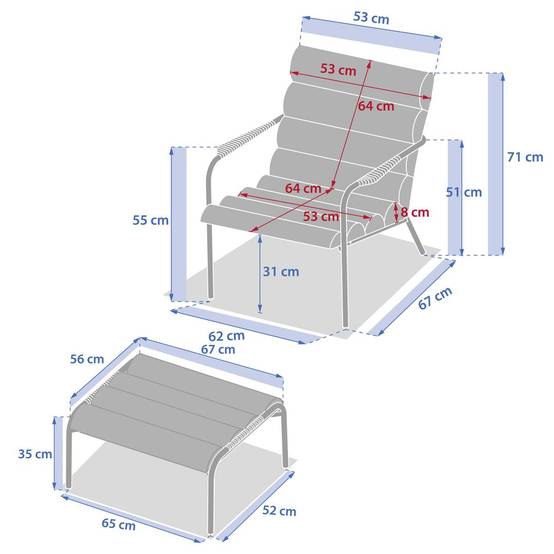 Hesperide - Fauteuil relax de jardin Solani argile Hespéride - Image 8