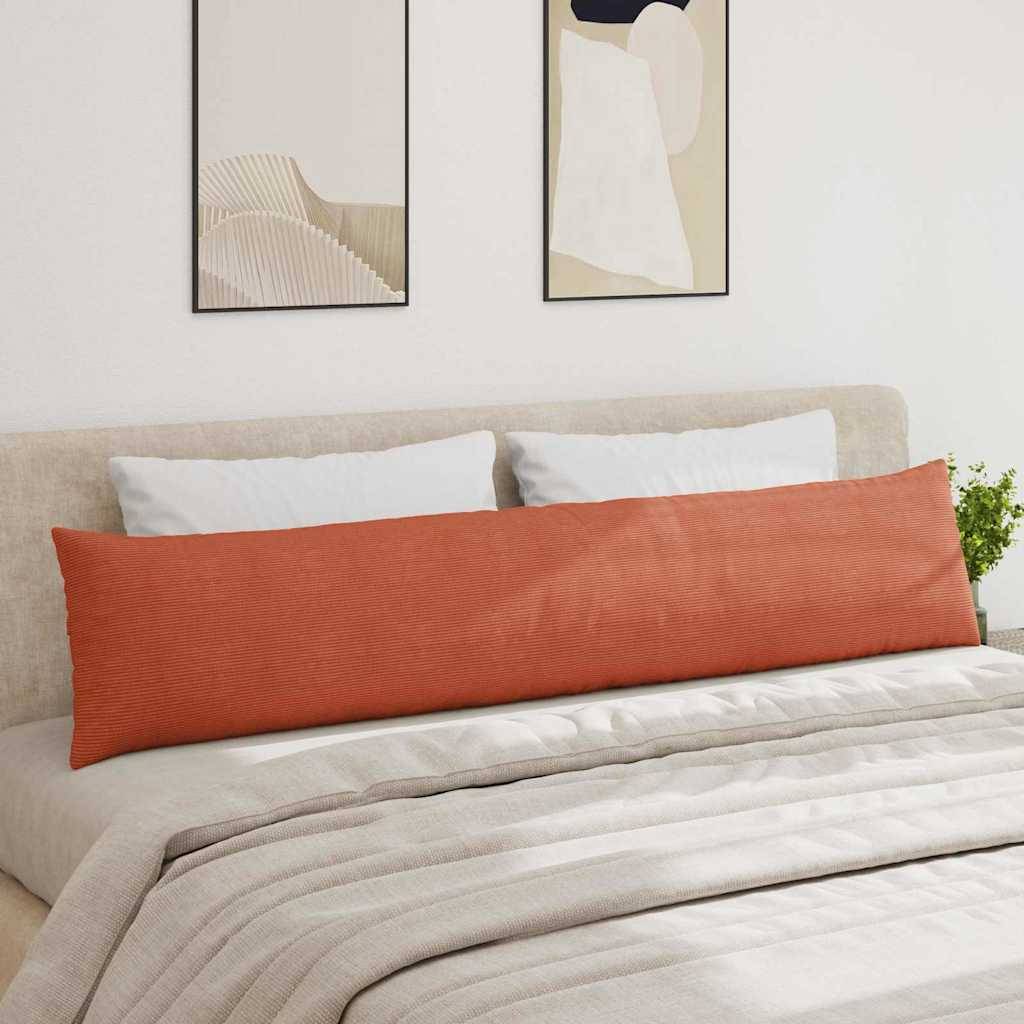 Coussins de Salon (x2) en Velours Côtelé Doux Déhoussables pour Décoration Canapé Rouge Orange 200x40 cm – ComfortXL Outdoor Living - Image 4