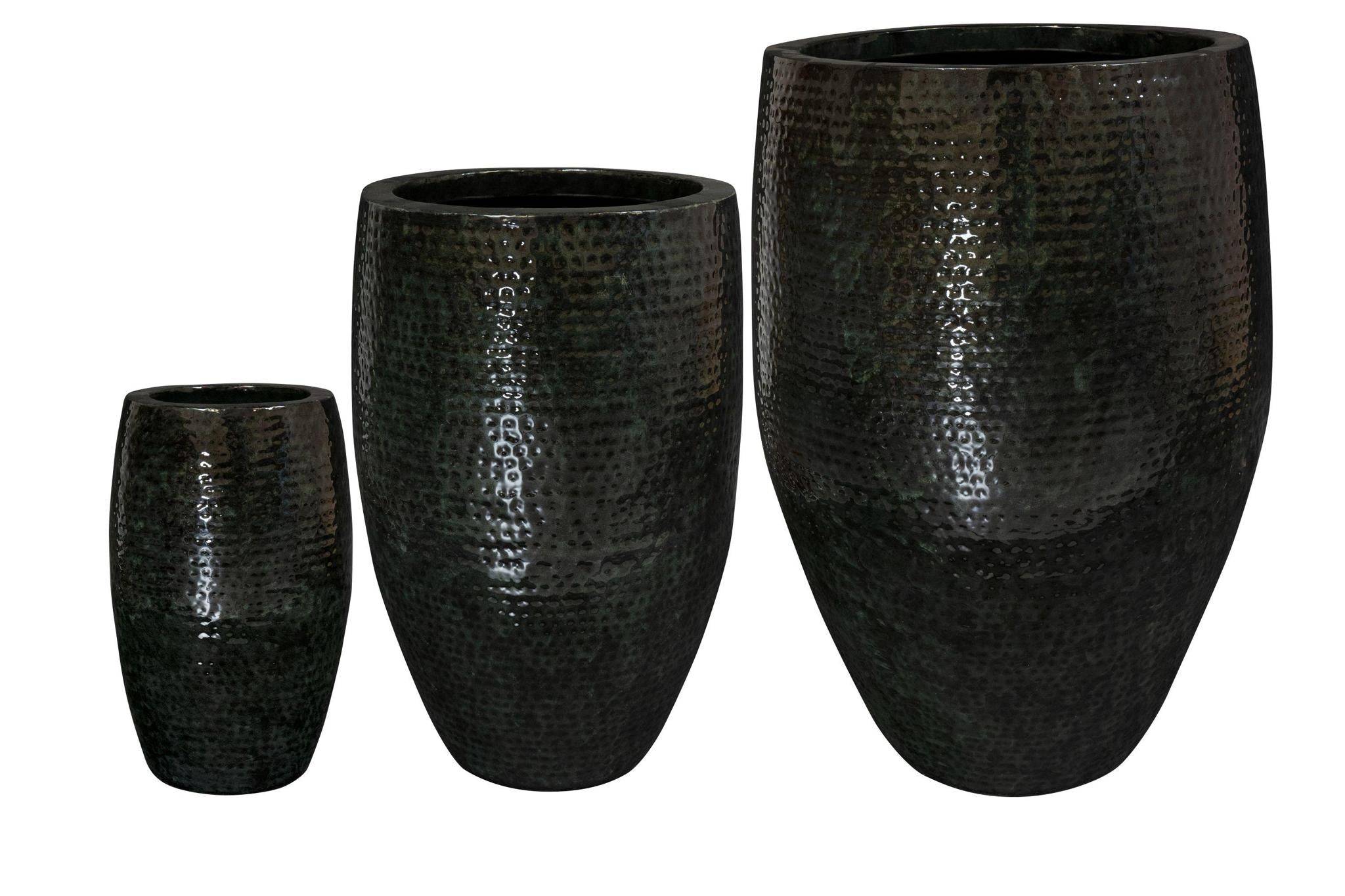 Ensemble de 3 pots - Thom Noir métal - Grand  Pots Thom Noir- La Green Touch - Image 2