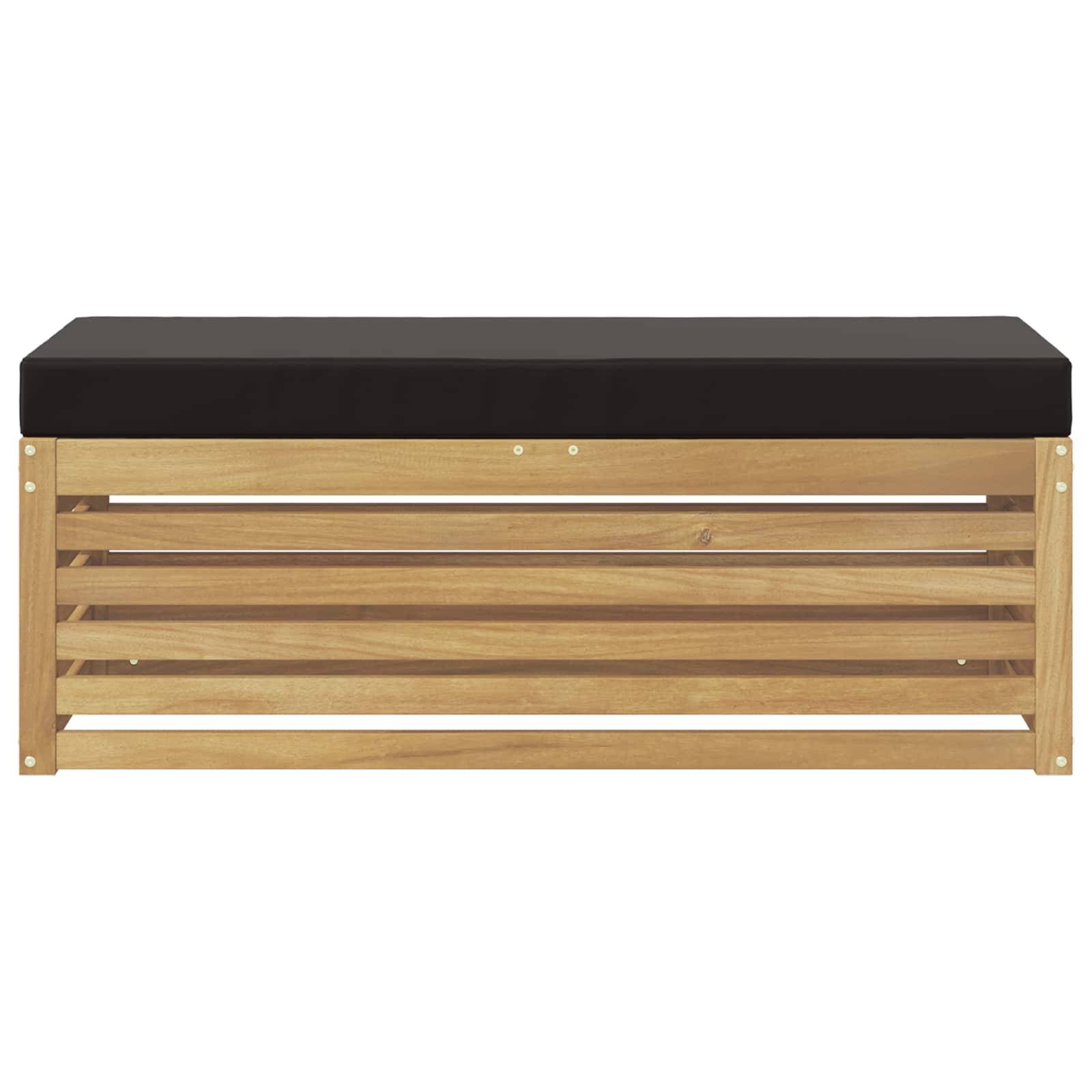 Vidaxl - Banc de Jardin Blanc 115 x 43 x 45 cm Bois d'Acacia Massif vidaXL 901696 - Image 4