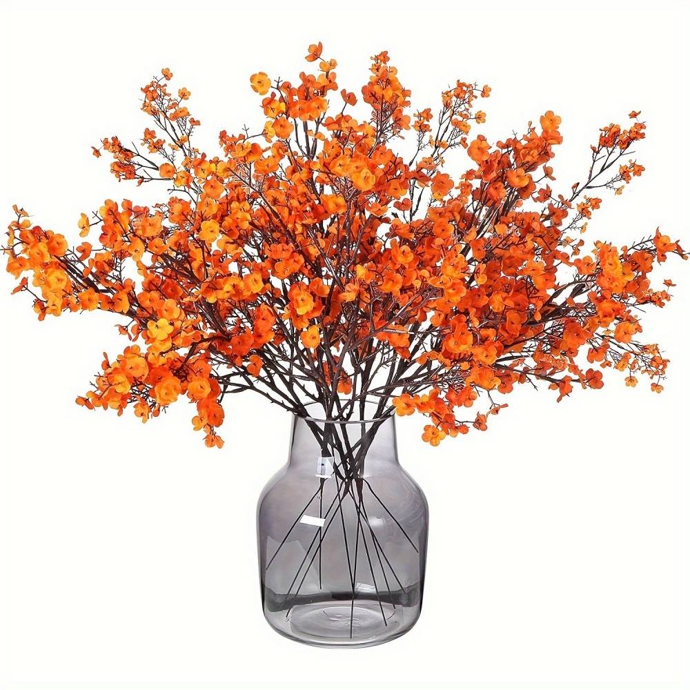 Bouquet de 10 Fleurs Artificielles Étoiles Rouges - Décoration de Mariage et Décoration d'Intérieur - Lytech - Image 1