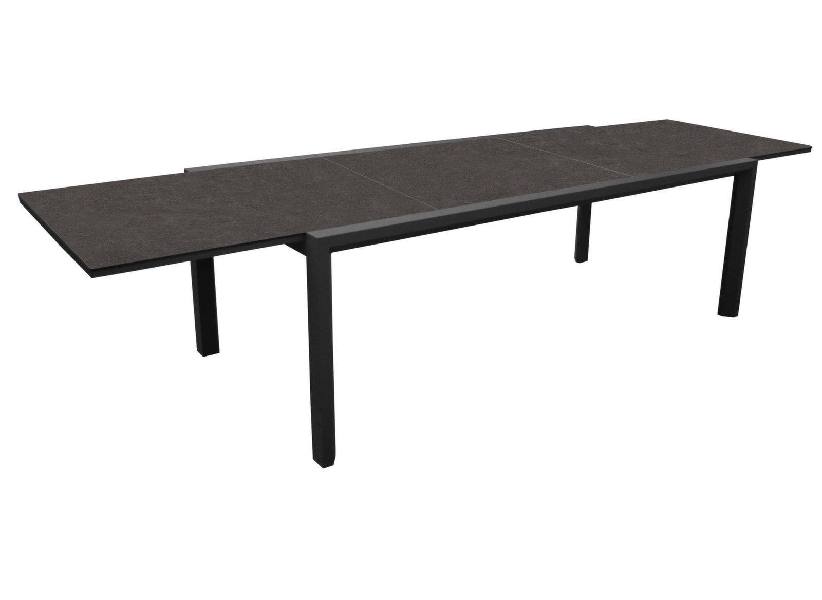 Proloisirs - Table de jardin Sinnes en aluminium/fundermax - graphite/black jack - 200/300 x 104 cm PROLOISIRS - Image 1