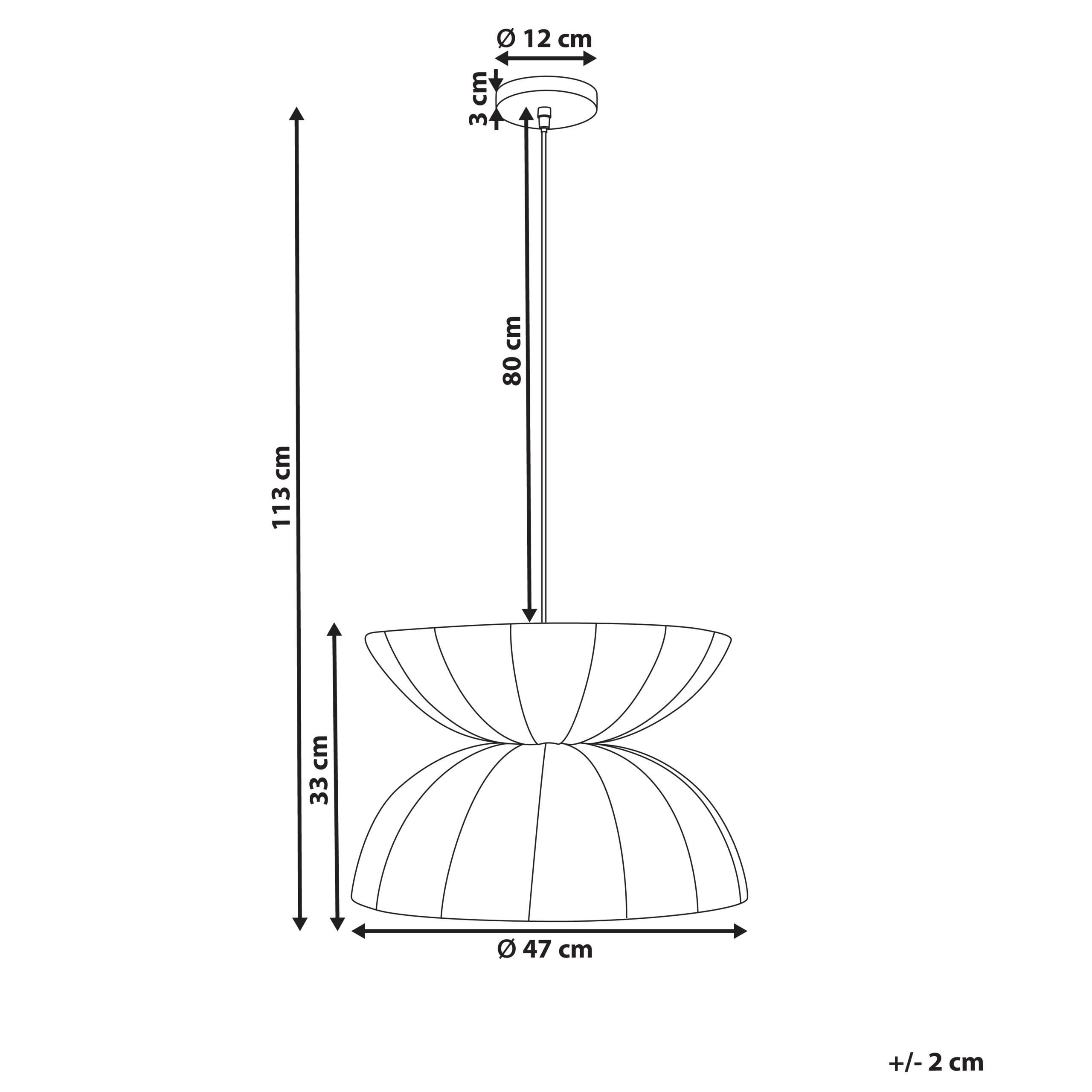 Beliani - Lampe suspension Viscose Blanc DEBONS - Beliani - Image 3