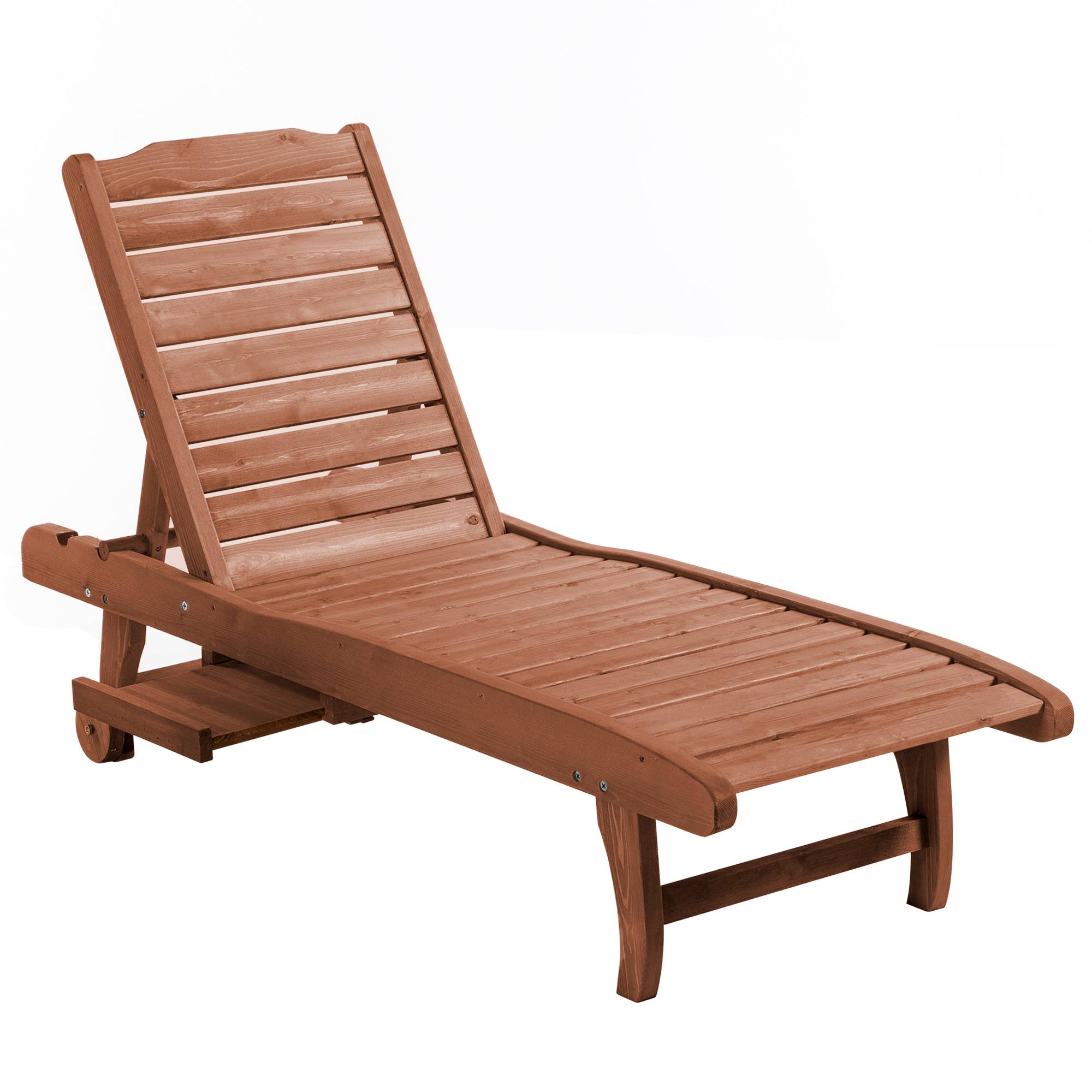 Bain de Soleil transat Colonial Dossier réglable 3 Positions - 462x152x89cm Pin fr122 - Image 1