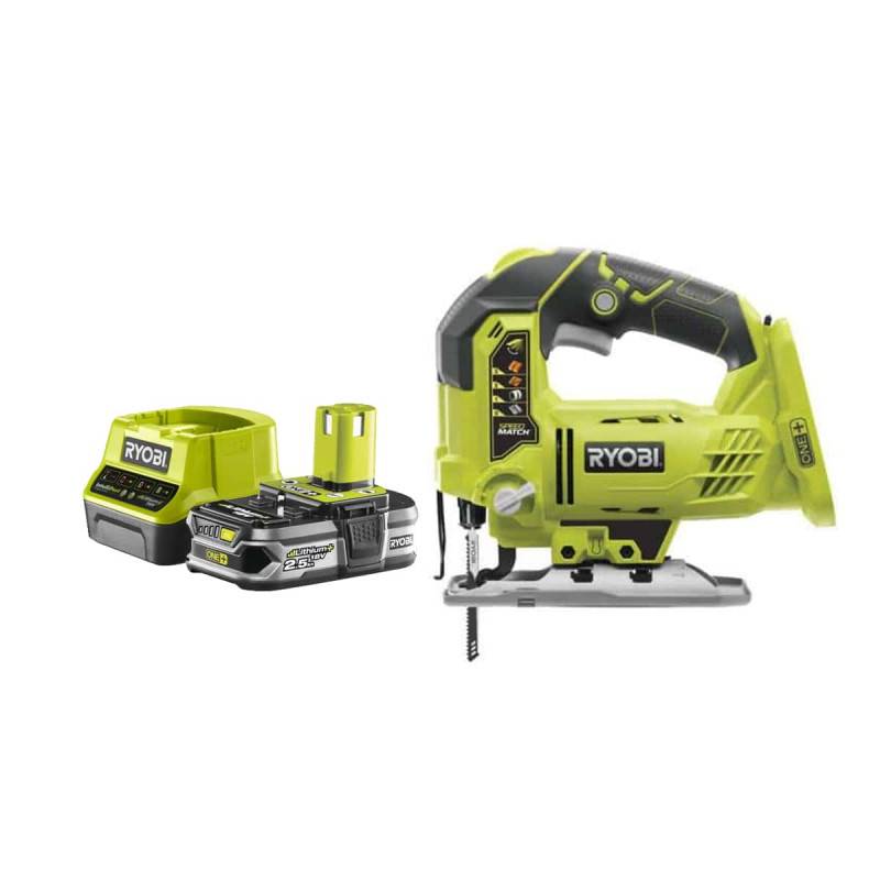 Ryobi - Pack RYOBI Scie sauteuse pendulaire 18V One+ R18JS-0 - 1 Batterie 2.5Ah - 1 Chargeur rapide RC18120-125