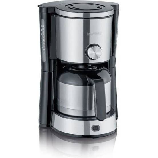 Severin - Machine a Cafe - Cafetiere Electrique filtre isotherme SEVERIN KA4845 - 8 tasses - 1 L - 1 000 W - Sélecteur d'arôme - Inox/Noir - Image 1