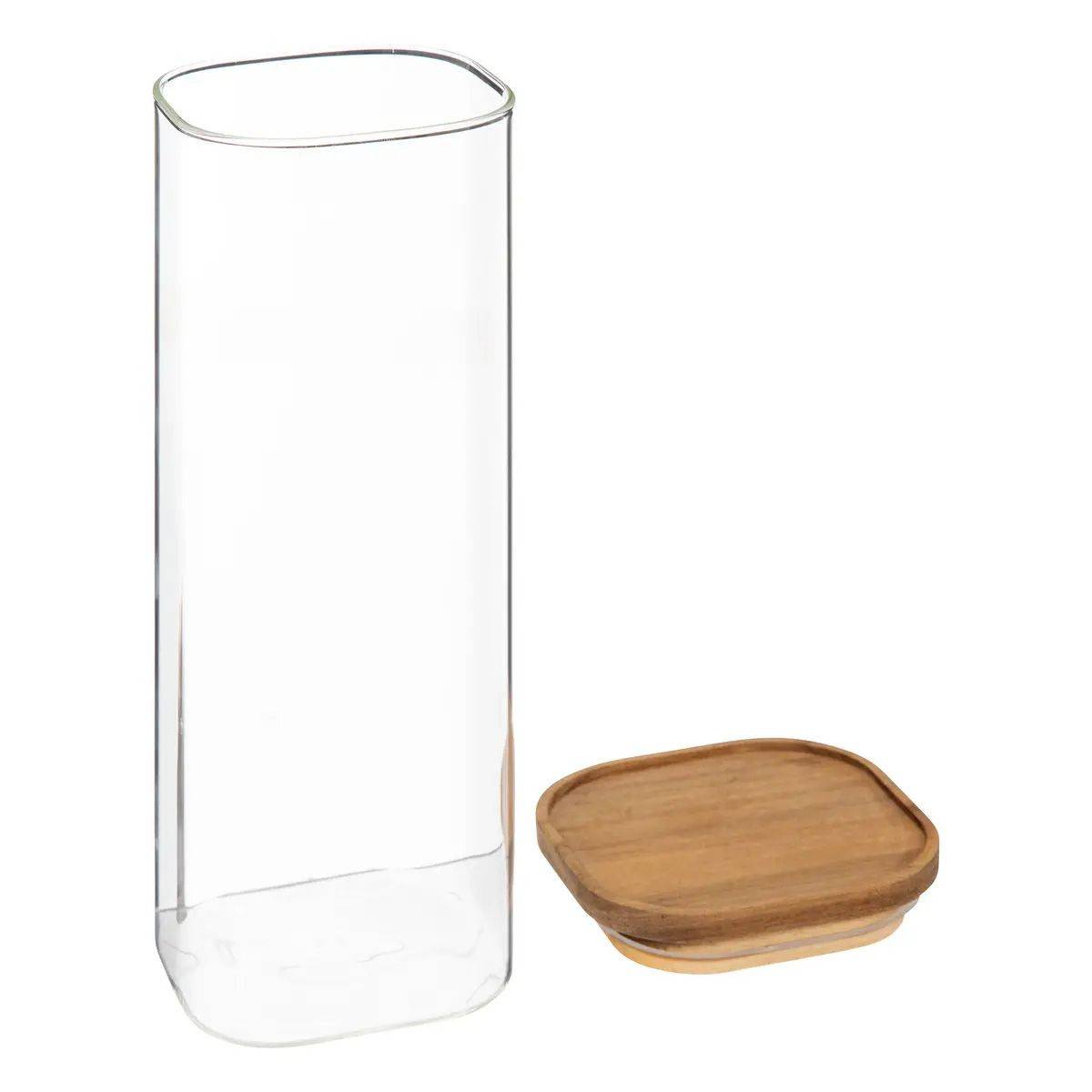 Bocal en Verre "Hermet" 2L Transparent & Marron - Image 2