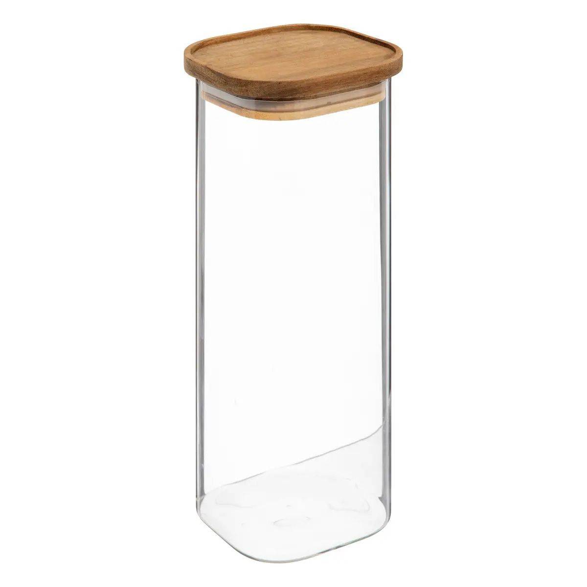 Bocal en Verre "Hermet" 2L Transparent & Marron - Image 1