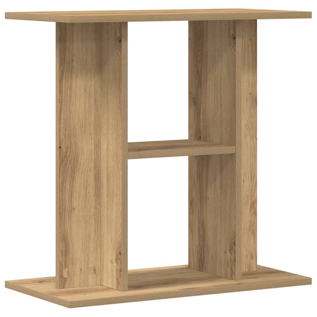 Meuble Aquarium Bois d'Ingénierie avec Étagères 60x30x60 cm Chêne Artisanal - ComfortXL Outdoor Living - Image 2