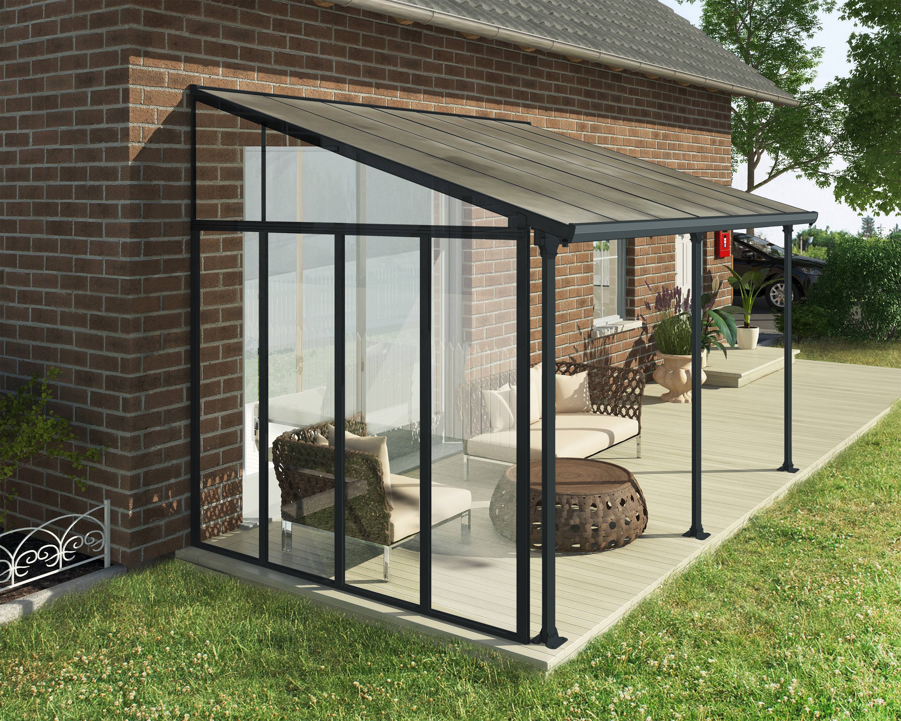 Canopia - Canopia Paroi latérale pour pergola 3 m Grise - Image 3