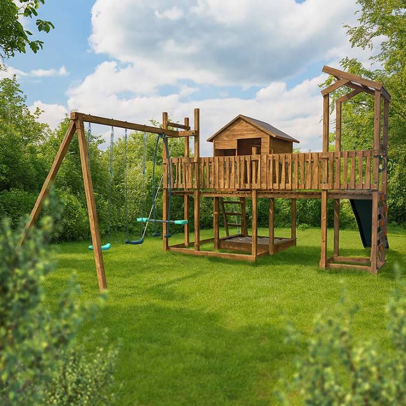 Soulet - Aire de jeux avec cabane et toboggan COTTAGE FUNNY - Image 3