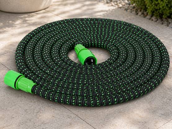 Tuyau d'arrosage flexible et extensible avec pistolet et raccords robustes, 10,5-22,5 m - Image 4