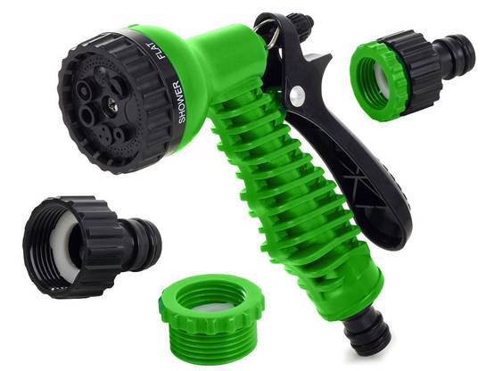 Tuyau d'arrosage flexible et extensible avec pistolet et raccords robustes, 10,5-22,5 m - Image 2