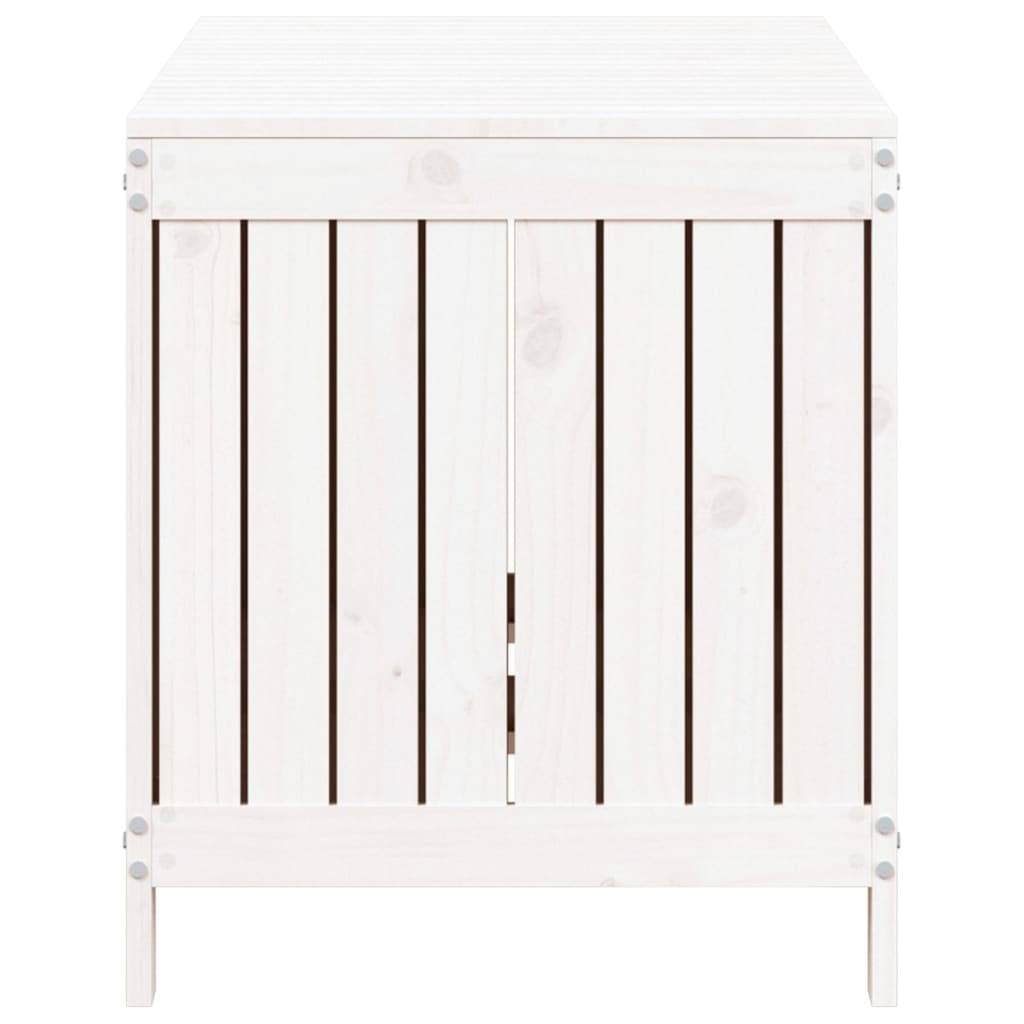 Coffre de jardin bois de pin blanc 121 x 55 x 64 cm - PANGIVO - Image 7