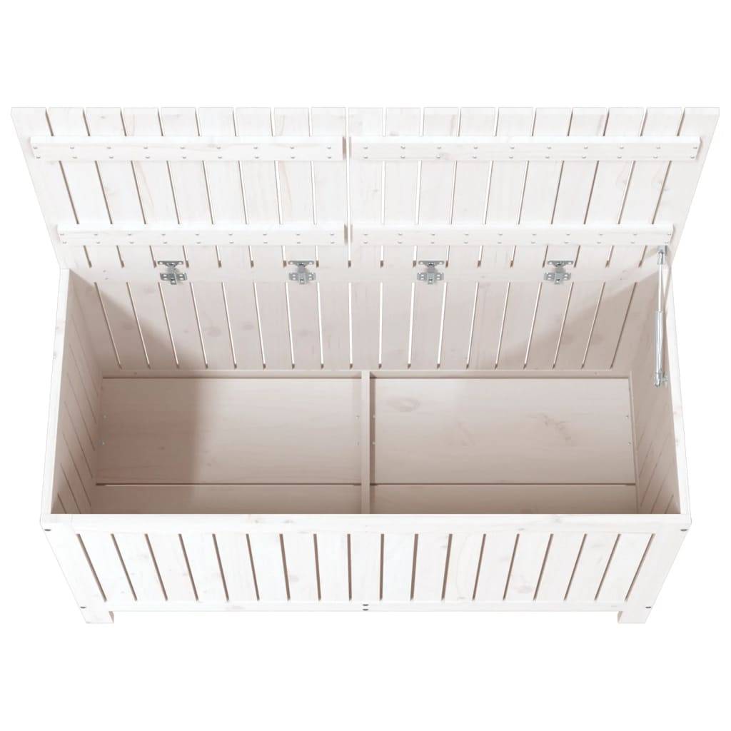 Coffre de jardin bois de pin blanc 121 x 55 x 64 cm - PANGIVO - Image 8
