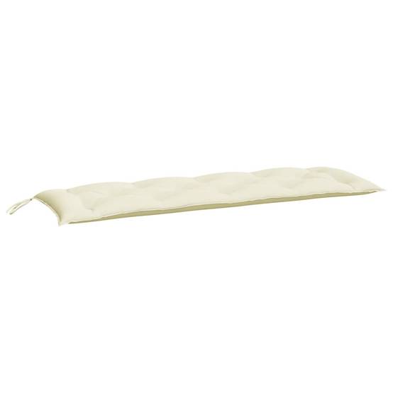 Lot de 2 Coussins de banc de jardin blanc crème tissu Oxford P129 - Image 3