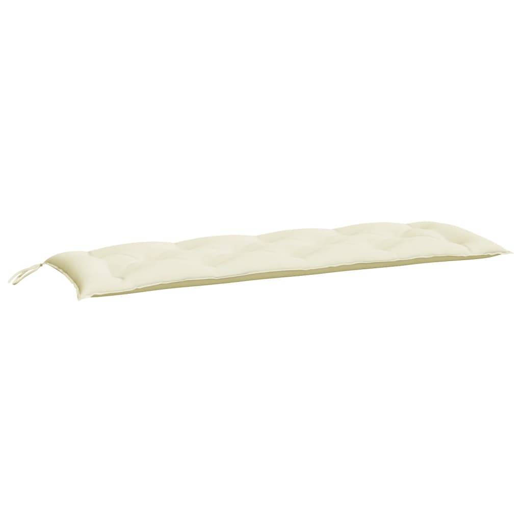 Lot de 2 Coussins de banc de jardin blanc crème tissu Oxford P129 - Image 3