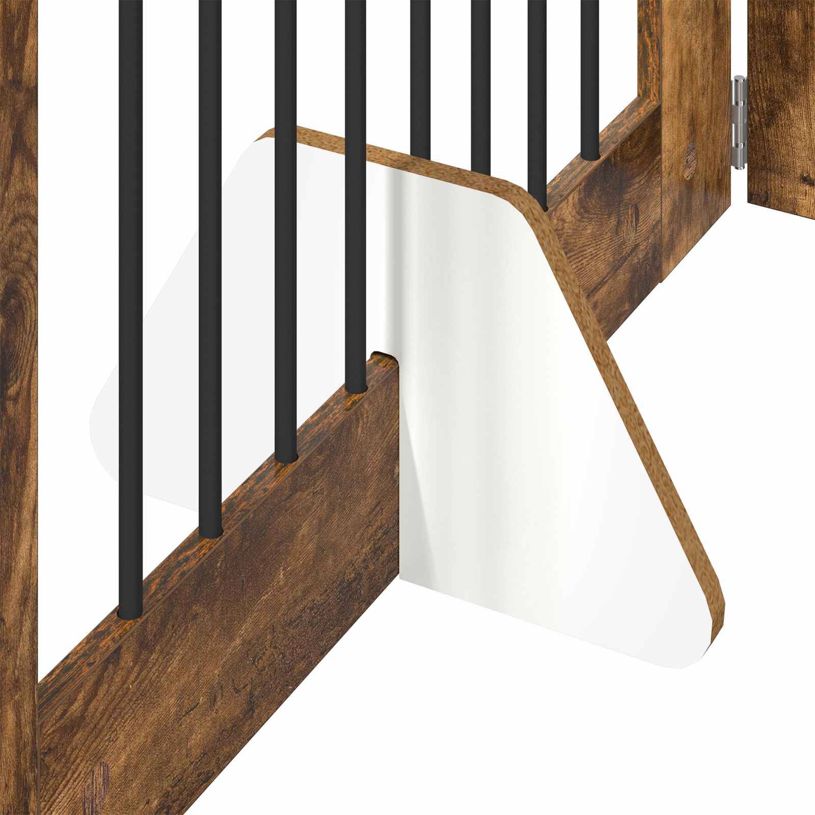 ComfortXL - Barrière intérieure bois ingénierie pour chiens séparation modulable 160cm fumé - ComfortXL Outdoor Living - Image 6
