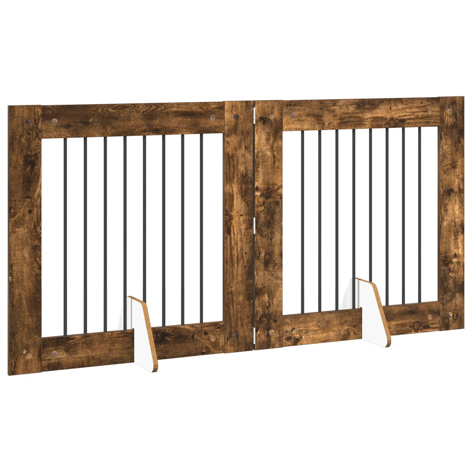 ComfortXL - Barrière intérieure bois ingénierie pour chiens séparation modulable 160cm fumé - ComfortXL Outdoor Living - Image 3