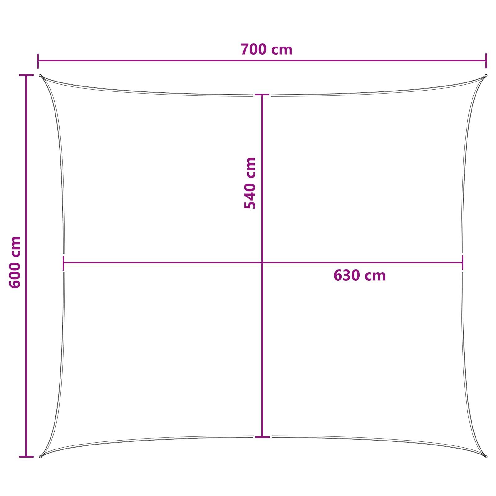 Voile d'ombrage HDPE gris clair et blanc 700 x 600 cm - PANGIVO - Image 7