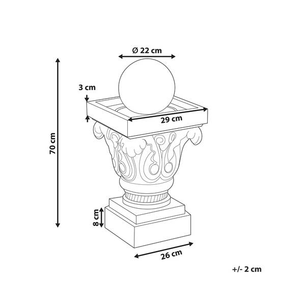Fontaine décorative Résine Beige VELINO - Beliani - Image 2