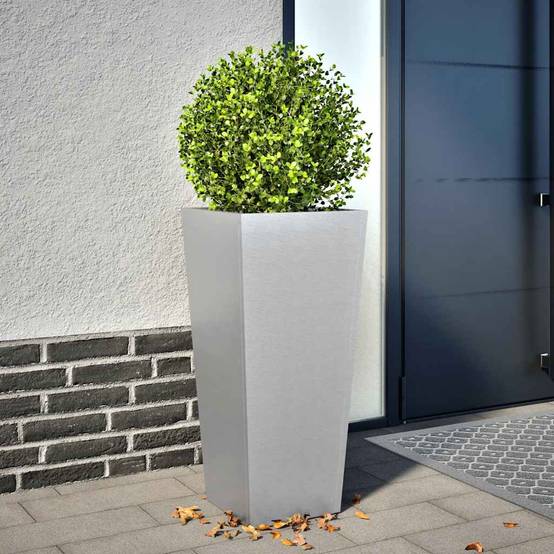 Jardinière acier galvanisé 35 x 35 x 75 cm - PANGIVO - Image 1