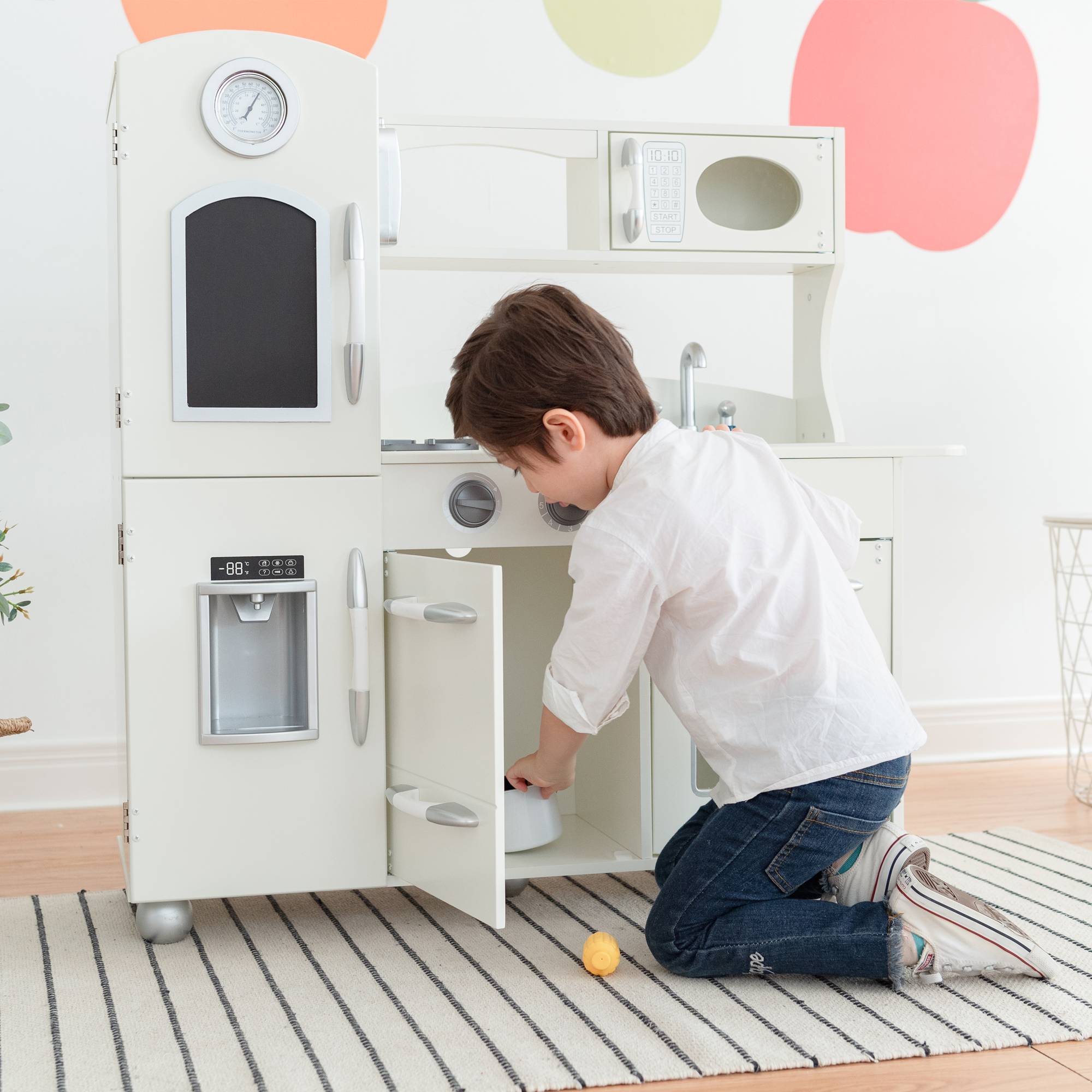 Cuisine en bois pour enfants 93.3cm, Ivoire Teamson Kids - Image 2