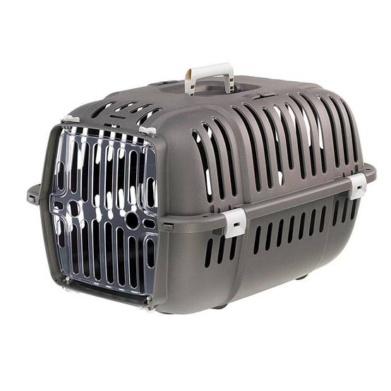Ferplast - Ferplast Caisse de Transport Chat, Cage de Transport pour Chiens Petits et Chats jusqu'à 8 Kg, Porte Transparente Antichoc, Fentes d'aération, 37 x 57 - Image 1