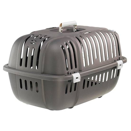 Ferplast - Ferplast Caisse de Transport Chat, Cage de Transport pour Chiens Petits et Chats jusqu'à 8 Kg, Porte Transparente Antichoc, Fentes d'aération, 37 x 57 - Image 9
