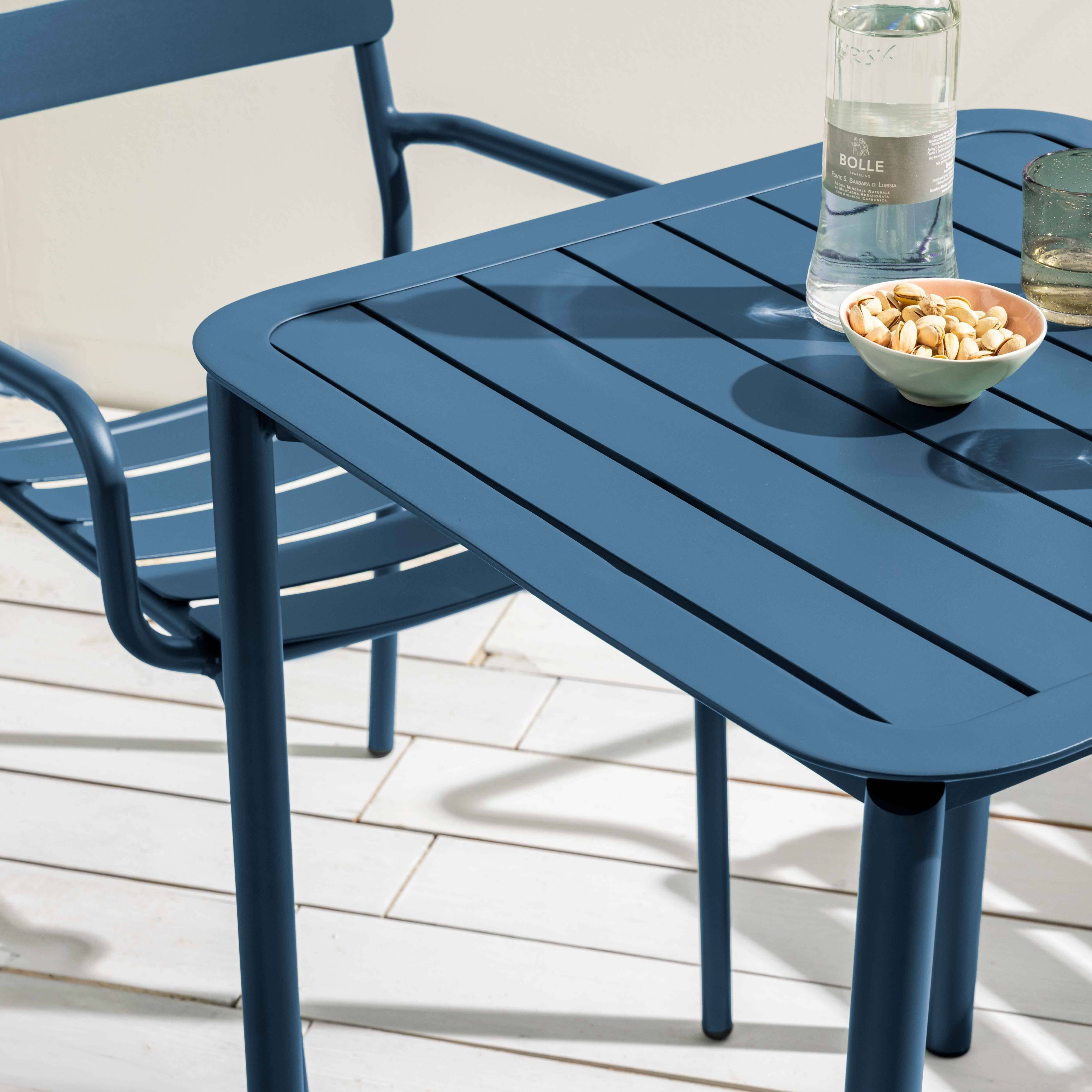 Oviala - Table carrée de terrasse (70x70cm) bleu foncé Almada - Oviala - Image 3