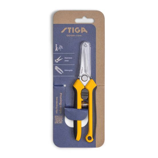 Stiga - Ciseaux de récolte ST1, Lame inox double tranchant 163 mm, poignée ergonomique à ressort pour fleurs et plantes délicates - STIGA - Image 3