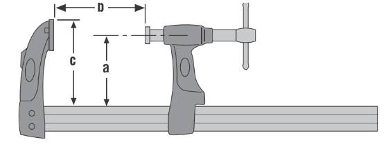 Serre joint URKO - Super Extra - serrage 2000mm - saillie 125mm - rail 40x10mm - 4003P - Image 4