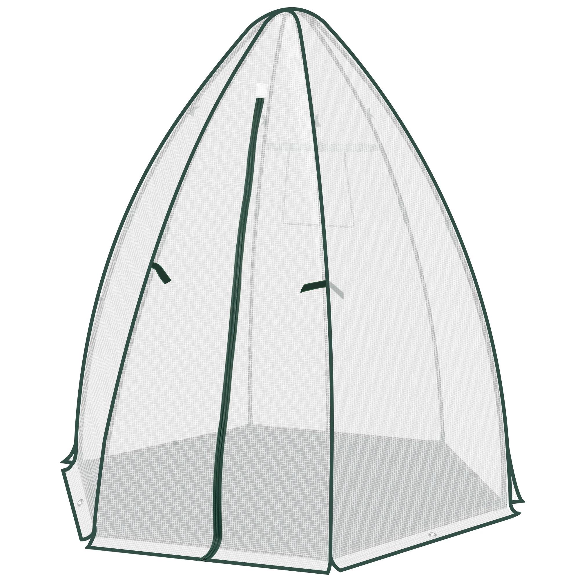 Serre de Jardin PE et Acier pour Tomates et Plantes Protection Croissance 160x160x180cm Blanc - ComfortXL Outdoor Living - Image 5