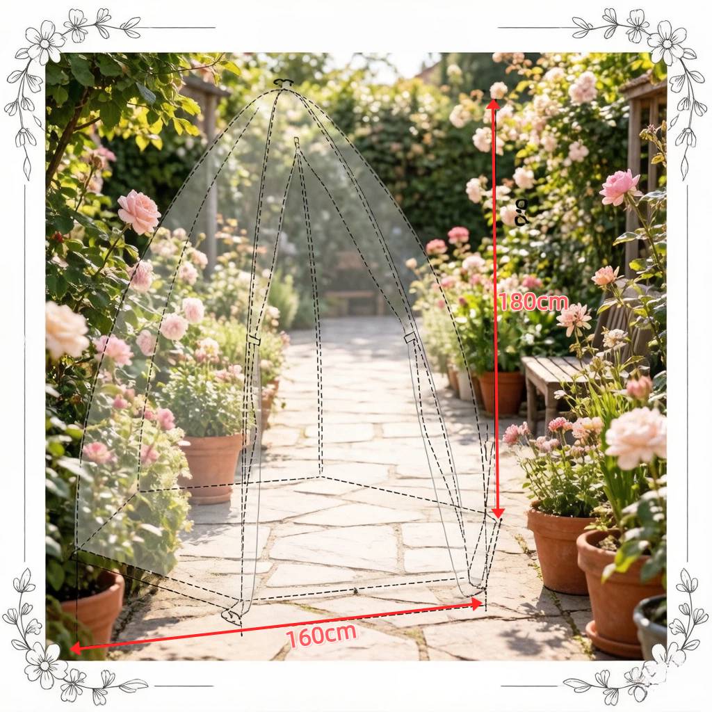 Serre de Jardin PE et Acier pour Tomates et Plantes Protection Croissance 160x160x180cm Blanc - ComfortXL Outdoor Living - Image 3