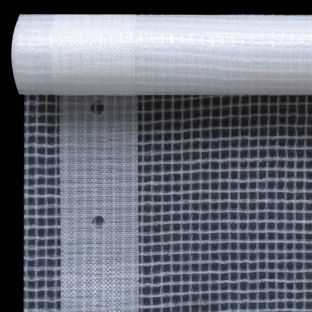 Helloshop26 - Lot de 2 bâches construction de serres bâches de camping protection de meubles de jardin remorques jardin extérieur 260 g/m² 4 x 20 m blanc - Image 1