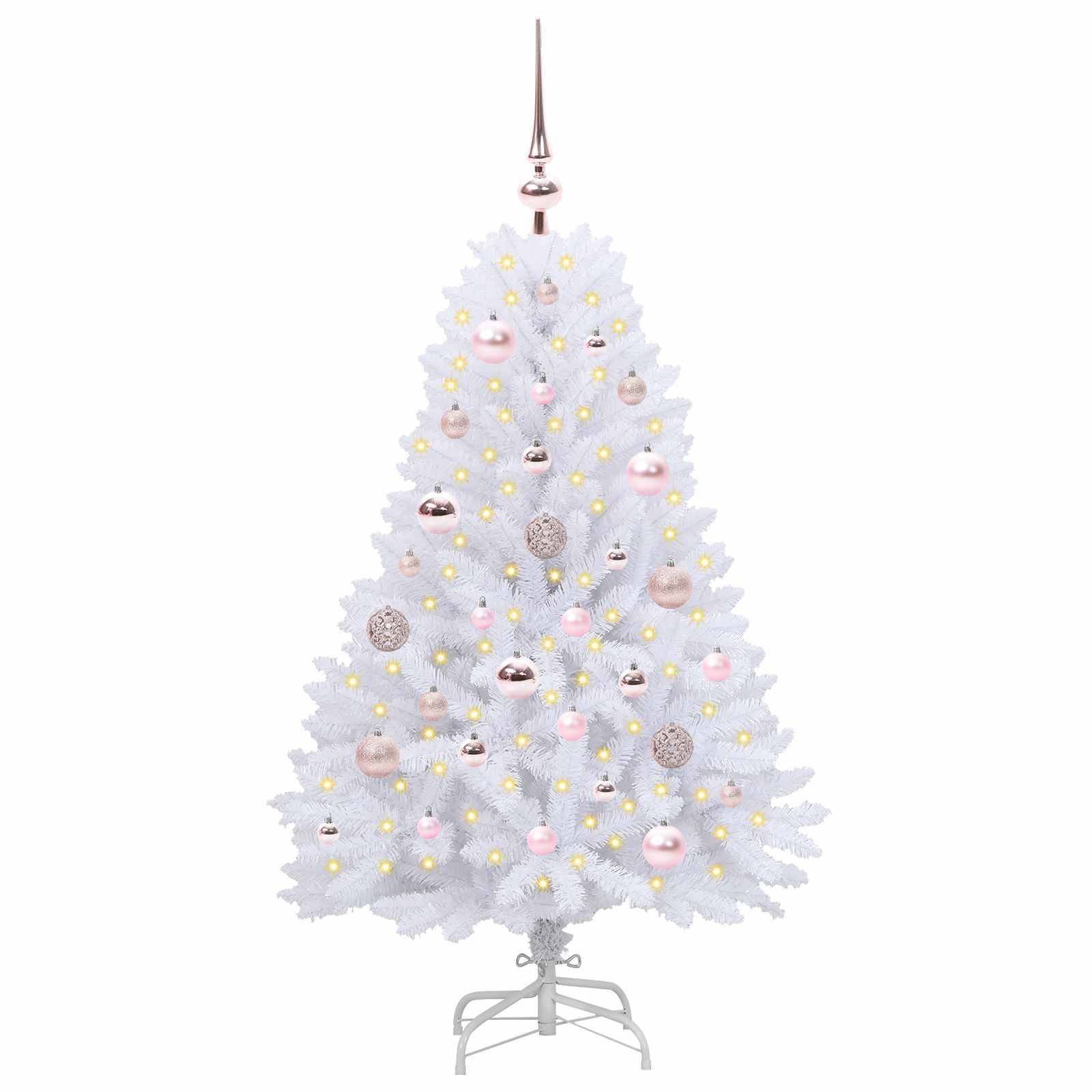 Sapin de Noël | Arbre de Noël Artificiel à Branches Articulées Blanc 120 cm Maison Chic - Image 3