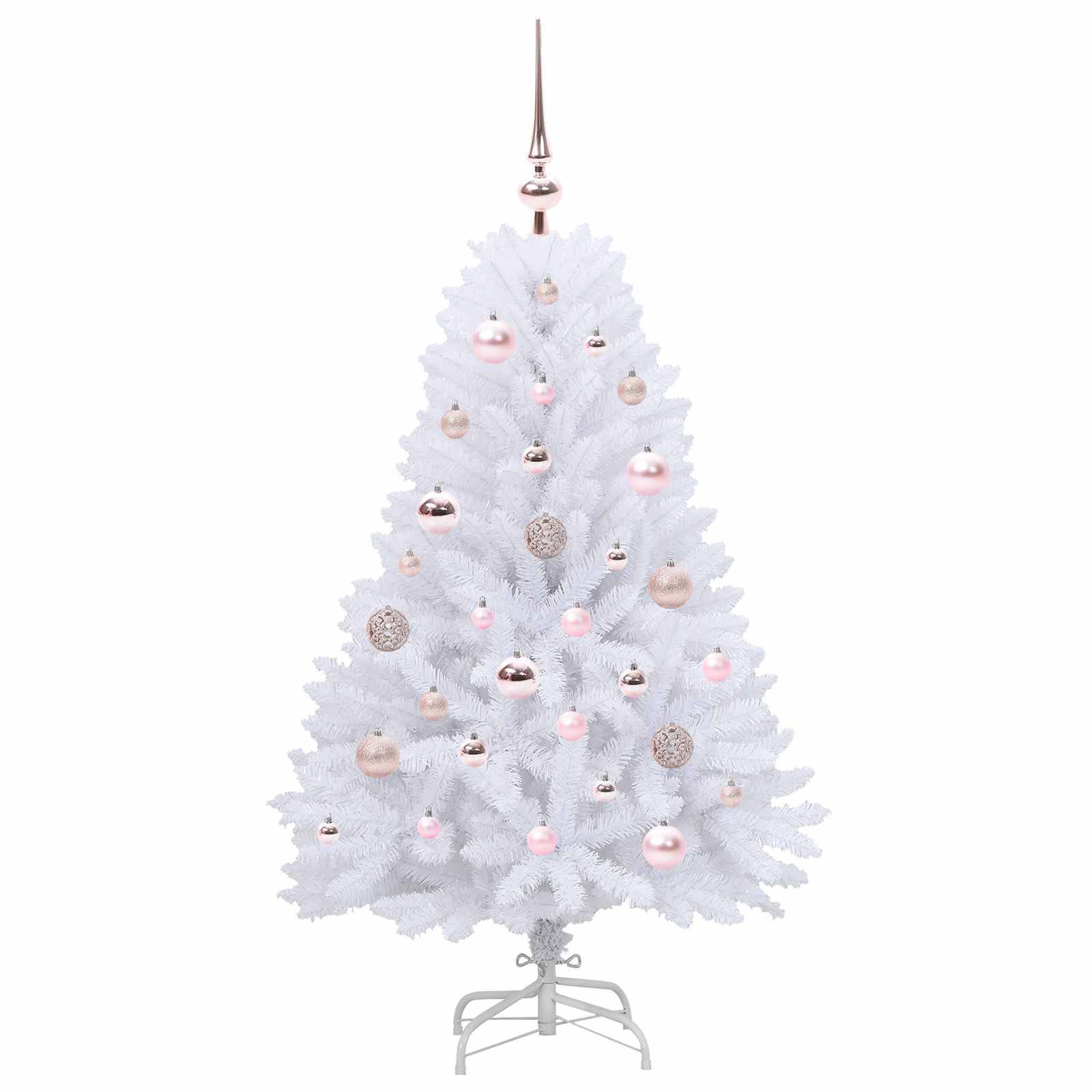 Sapin de Noël | Arbre de Noël Artificiel à Branches Articulées Blanc 120 cm Maison Chic - Image 4