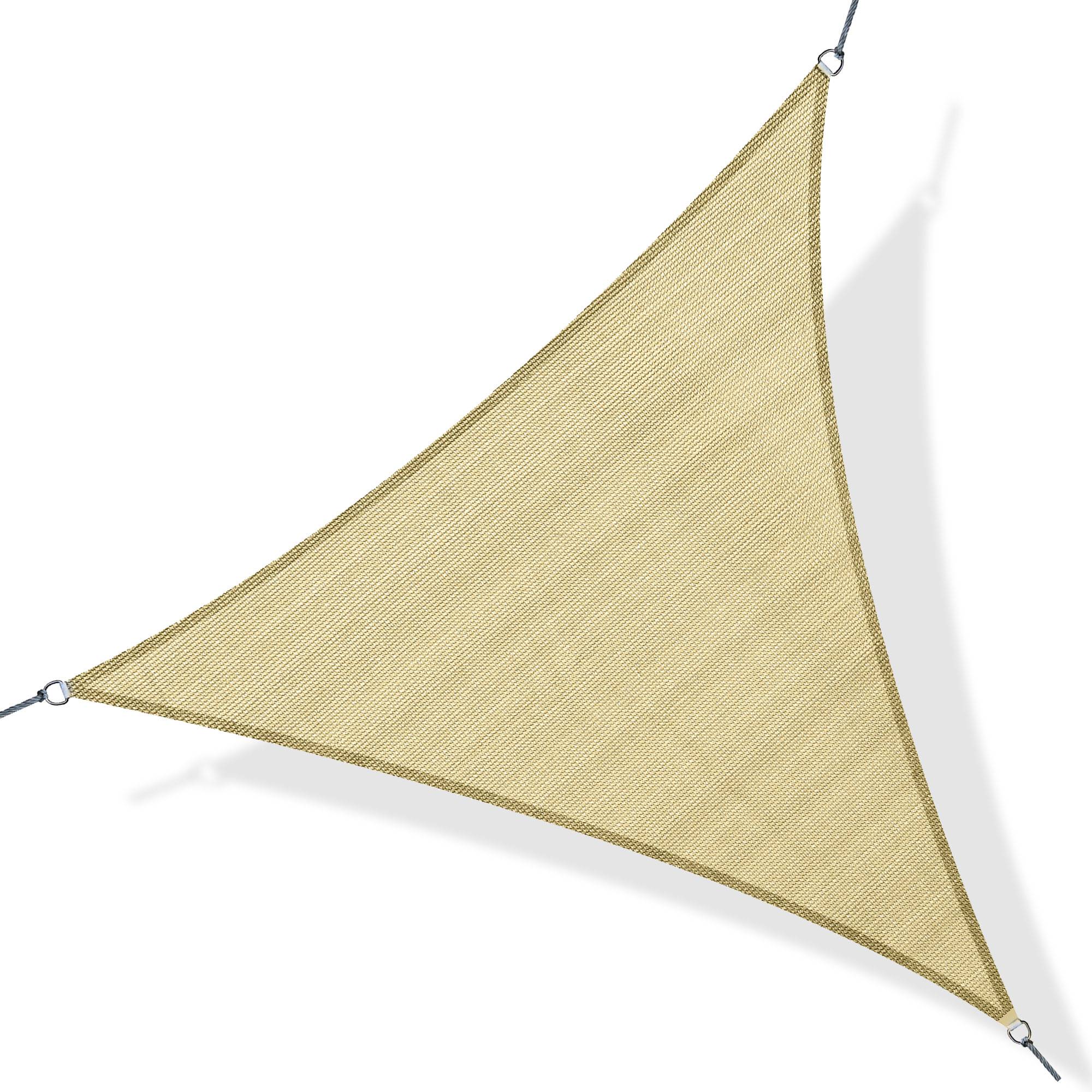 Voile d'ombrage Voile solaire - Triangulaire 4 x 4 x 4 m HDPE résistant aux UV sable fr235 - Image 2