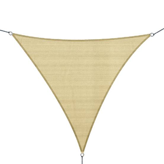 Voile d'ombrage Voile solaire - Triangulaire 4 x 4 x 4 m HDPE résistant aux UV sable fr235 - Image 1