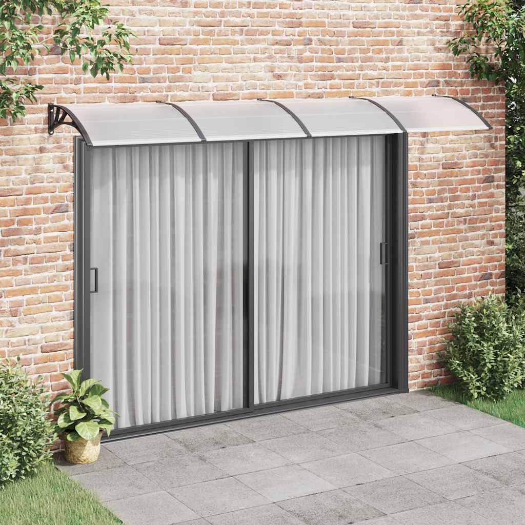 Vidaxl - Auvent de porte Noir 350x100 cm Polycarbonate vidaXL 153594 - Image 1