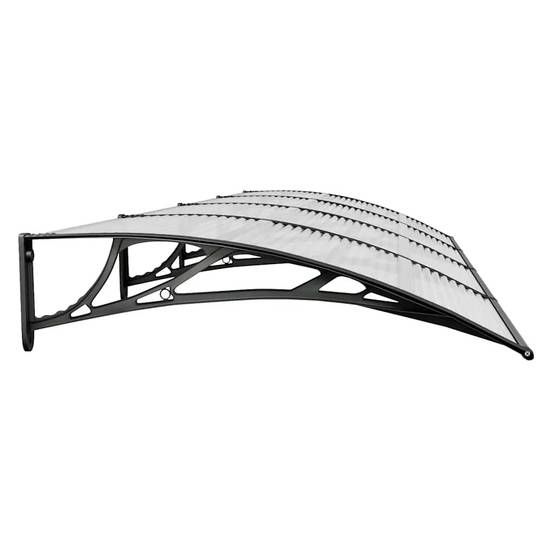 Vidaxl - Auvent de porte Noir 350x100 cm Polycarbonate vidaXL 153594 - Image 6