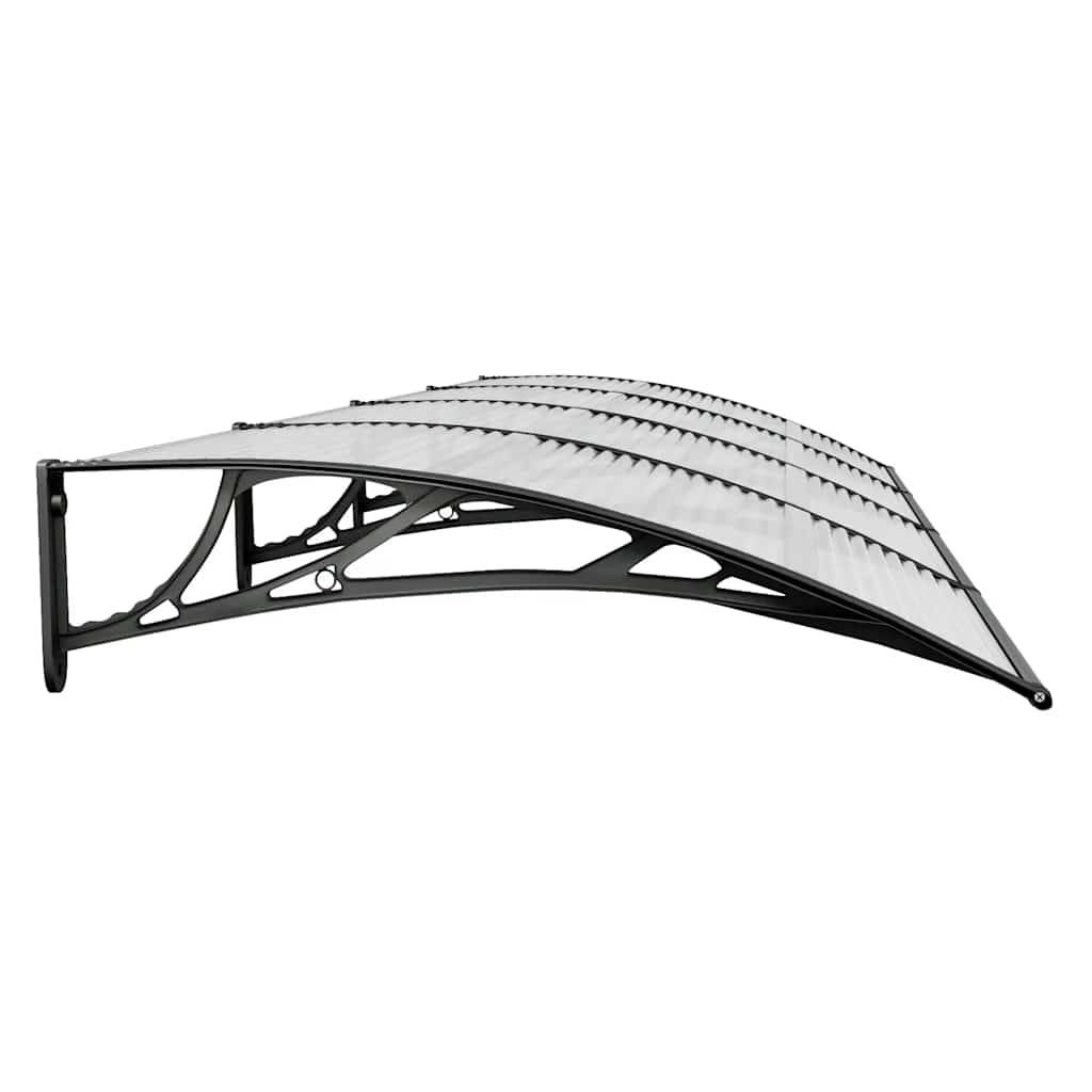 Vidaxl - Auvent de porte Noir 350x100 cm Polycarbonate vidaXL 153594 - Image 6