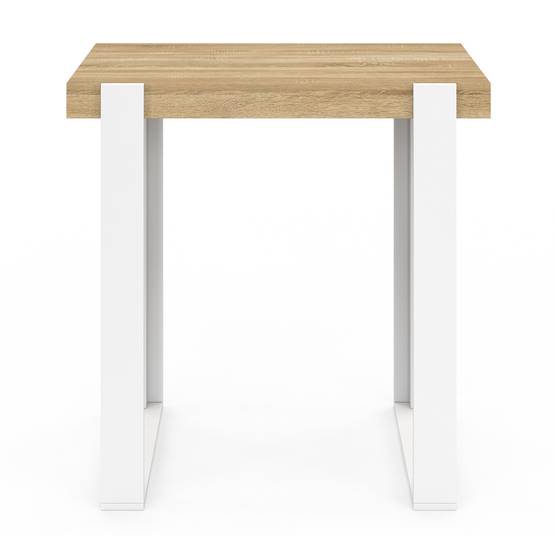 Table haute de bar PHOENIX bois et blanc 90 cm - Image 2