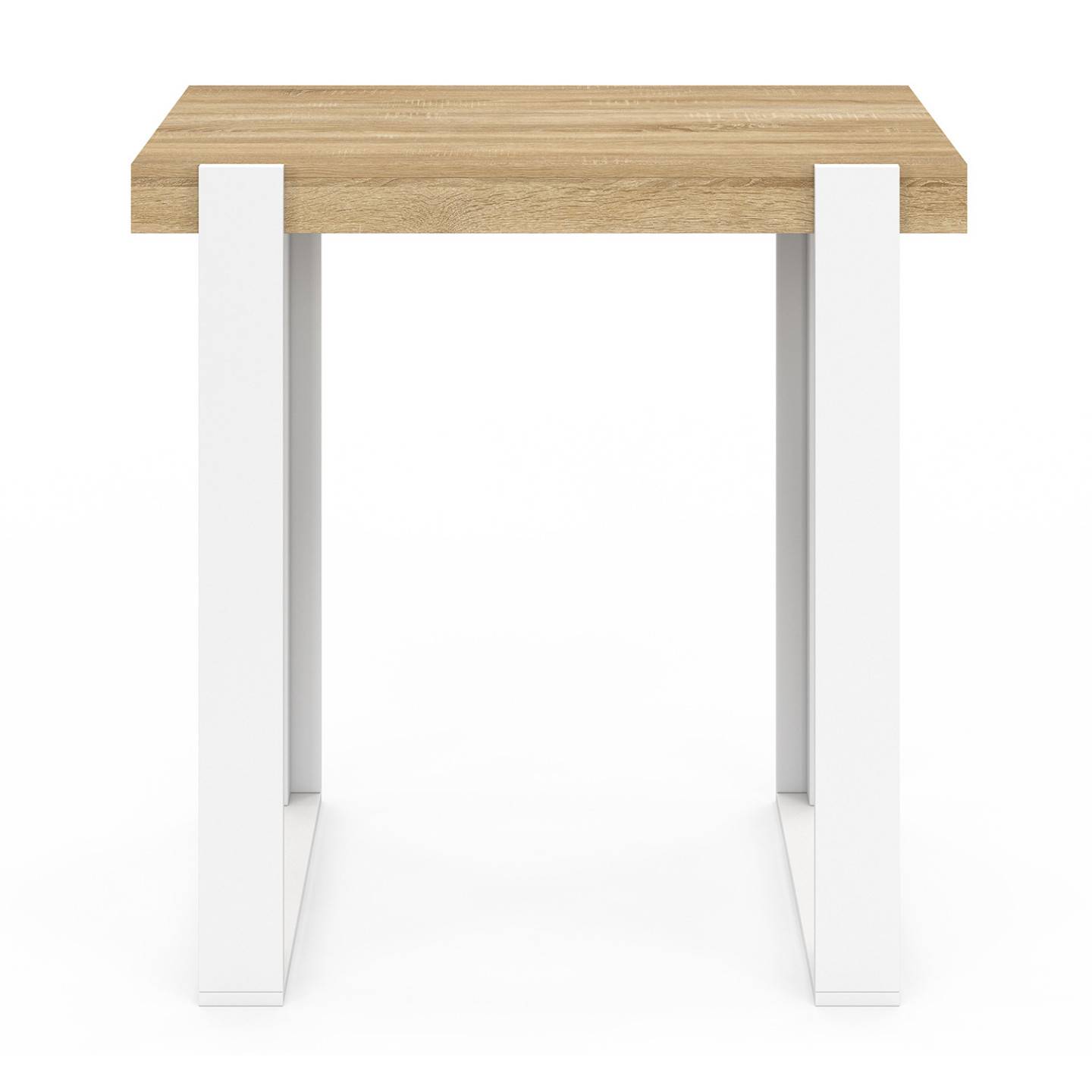 Table haute de bar PHOENIX bois et blanc 90 cm - Image 2
