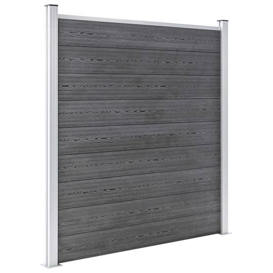 Clôture jardin WPC gris 1045 x 186 cm - PANGIVO - Image 4