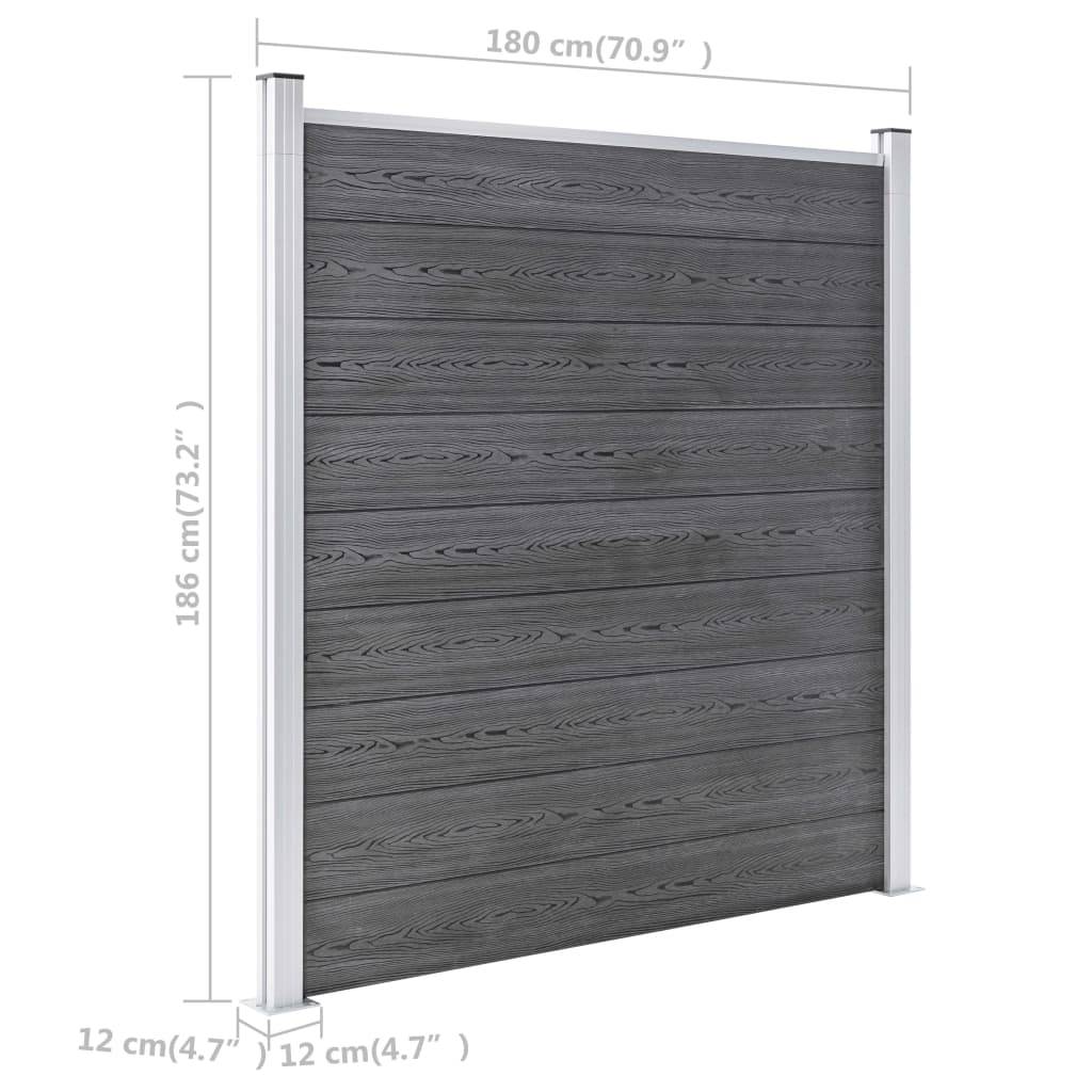 Clôture jardin WPC gris 1045 x 186 cm - PANGIVO - Image 10